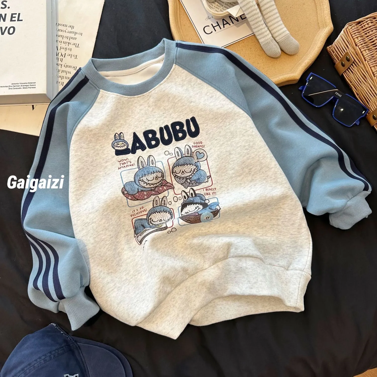 【80-160cm】絶対欲しい！カジュアル 可愛い カートゥーン バイカラー トレーナー