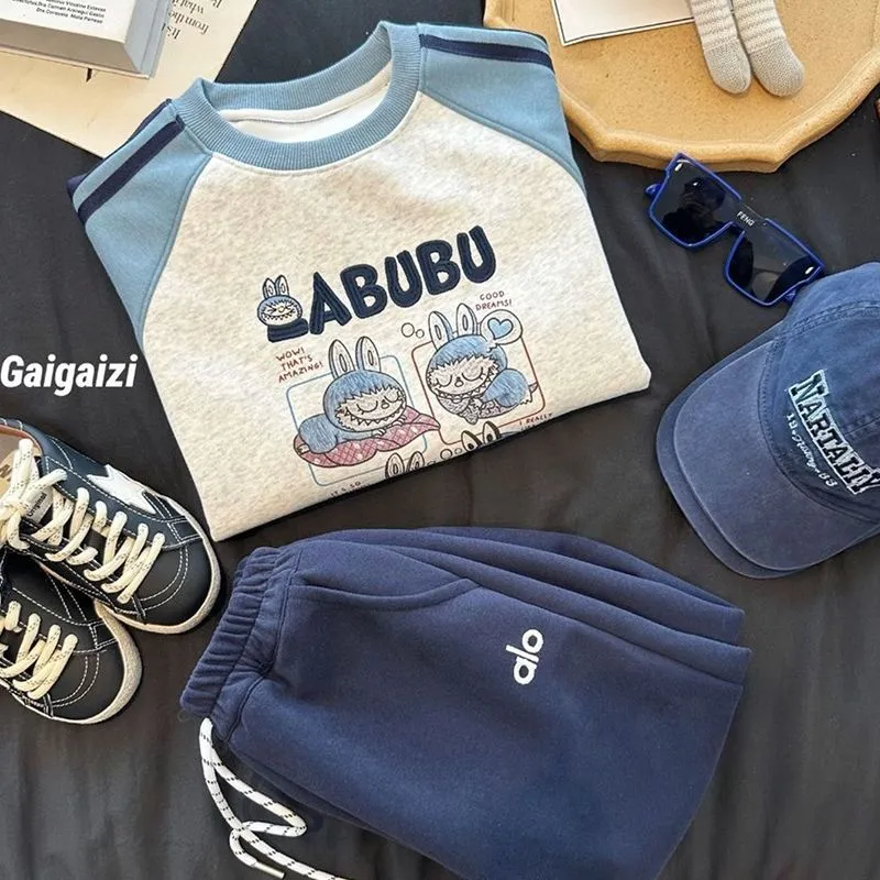 【80-160cm】絶対欲しい！カジュアル 可愛い カートゥーン バイカラー トレーナー