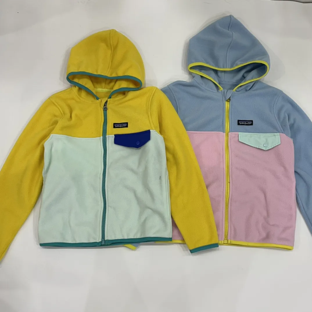 【100-160cm】秋冬のデイリーコーデに 動きやすい フード付き キッズ 軽量 フリースジャケット