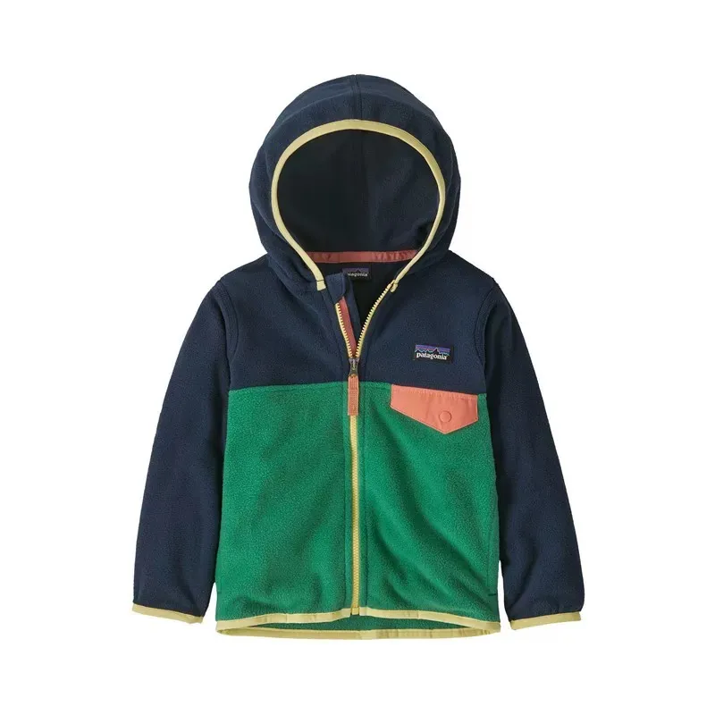 【100-160cm】秋冬のデイリーコーデに 動きやすい フード付き キッズ 軽量 フリースジャケット