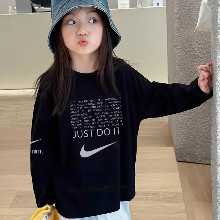 【90-160cm】お気に入り 好感度UP カジュアル フィット感 トレンド  女の子 長袖 Ｔシャツ