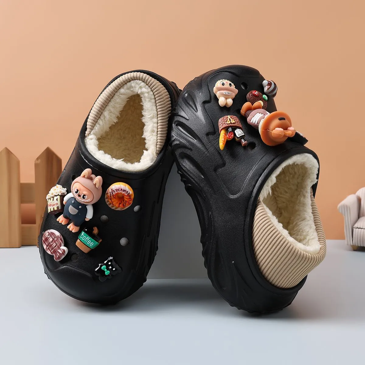 大人気 防寒 可愛い カートゥーン スリッパ
