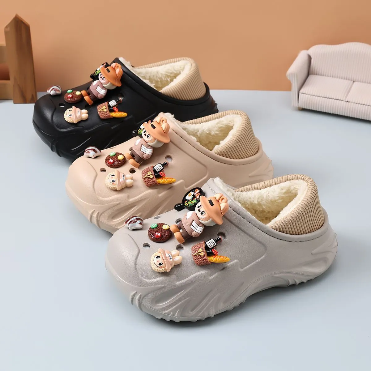 大人気 防寒 可愛い カートゥーン スリッパ
