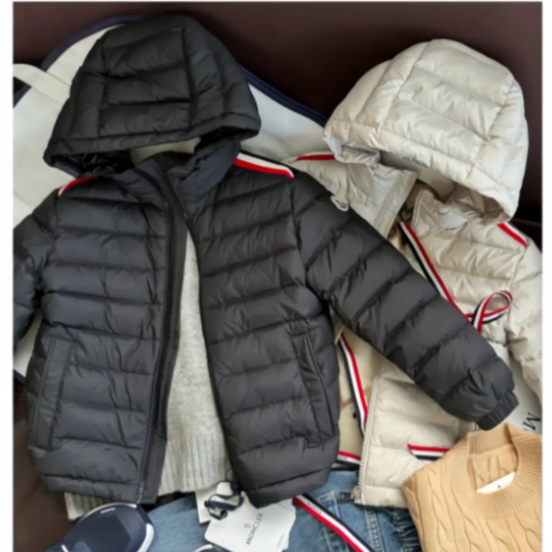 【110-150cm】冬のマストアイテム 軽くて動きやすい シンプル ダウンジャケット