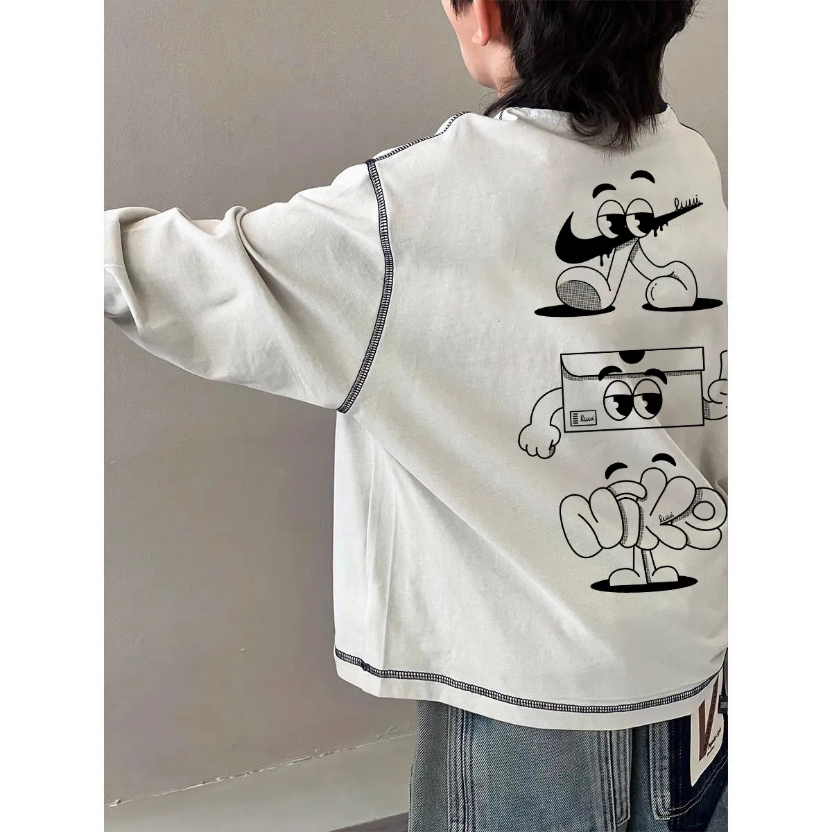 【110-170cm】着回し力抜群 大人気 新作 トレンド  ストリート 男の子 長袖 Ｔシャツ