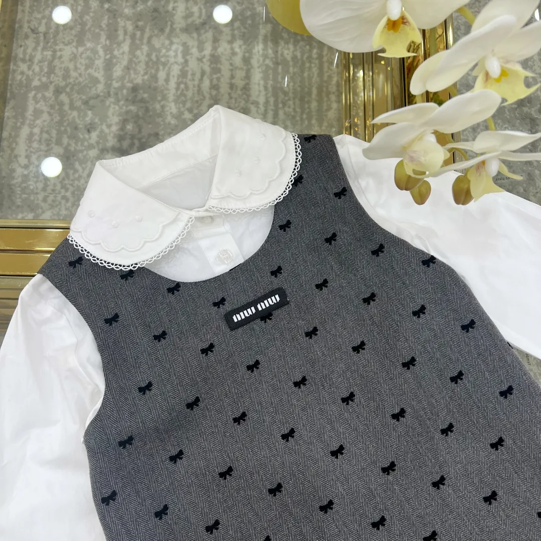 【110-160cm】デイリーにもお出かけにも おしゃれ ガーリー ドット柄 ワンピース