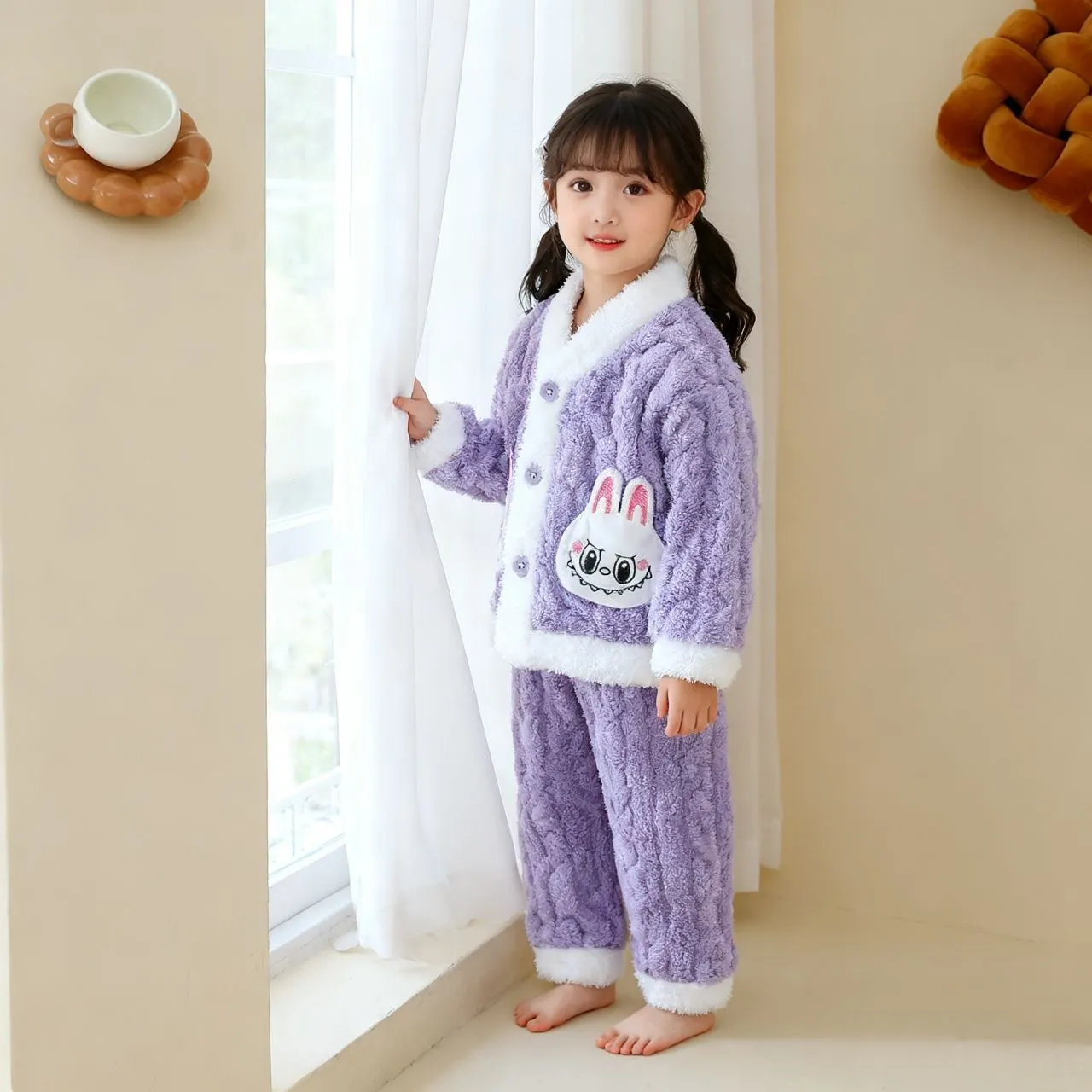 【90-150cm】大人気 パジャマ 秋冬用 可愛い おしゃれ 部屋着 ルームウェア