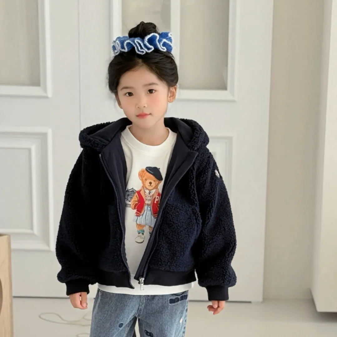 【110-160cm】毎日着たくなる おしゃれ 可愛い 着心地やわらか キッズ もこもこ アウター