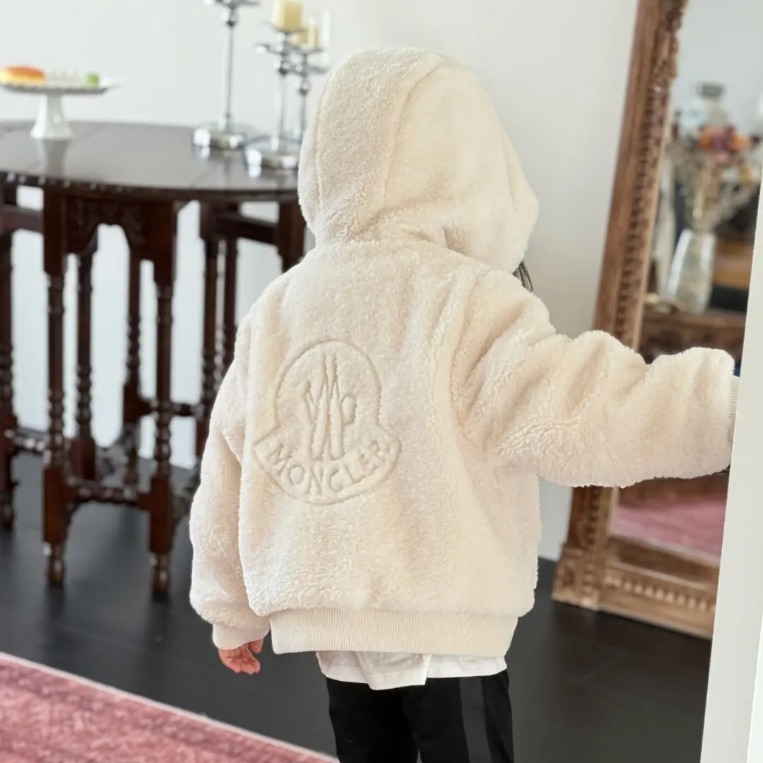 【110-160cm】見た目も着心地もあたたかい ふわふわ 肌ざわり抜群 キッズ もこもこ アウター