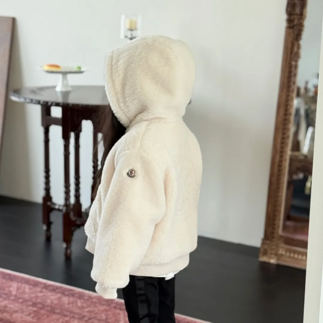 【110-160cm】見た目も着心地もあたたかい ふわふわ 肌ざわり抜群 キッズ もこもこ アウター