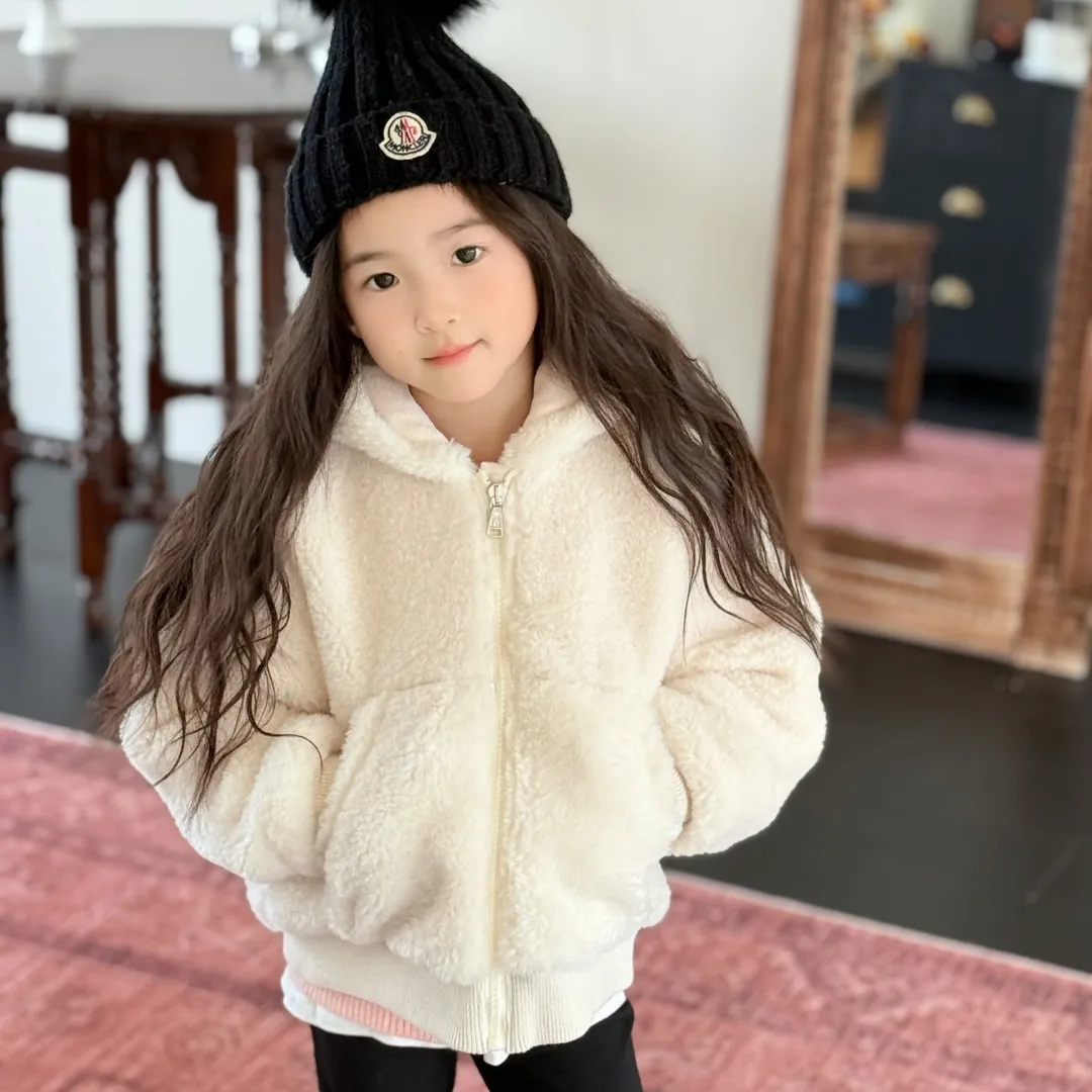 【110-160cm】見た目も着心地もあたたかい ふわふわ 肌ざわり抜群 キッズ もこもこ アウター
