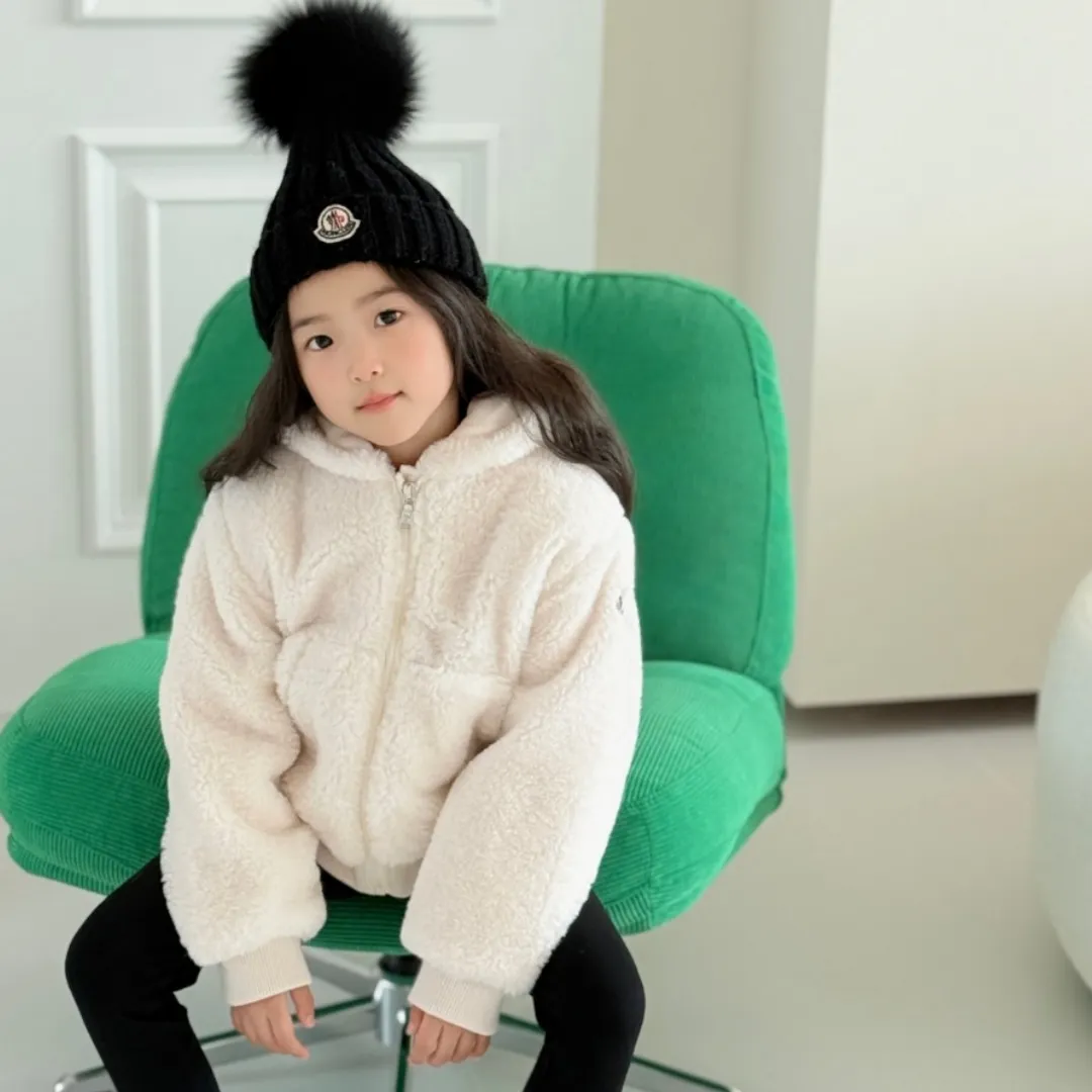 【110-160cm】見た目も着心地もあたたかい ふわふわ 肌ざわり抜群 キッズ もこもこ アウター