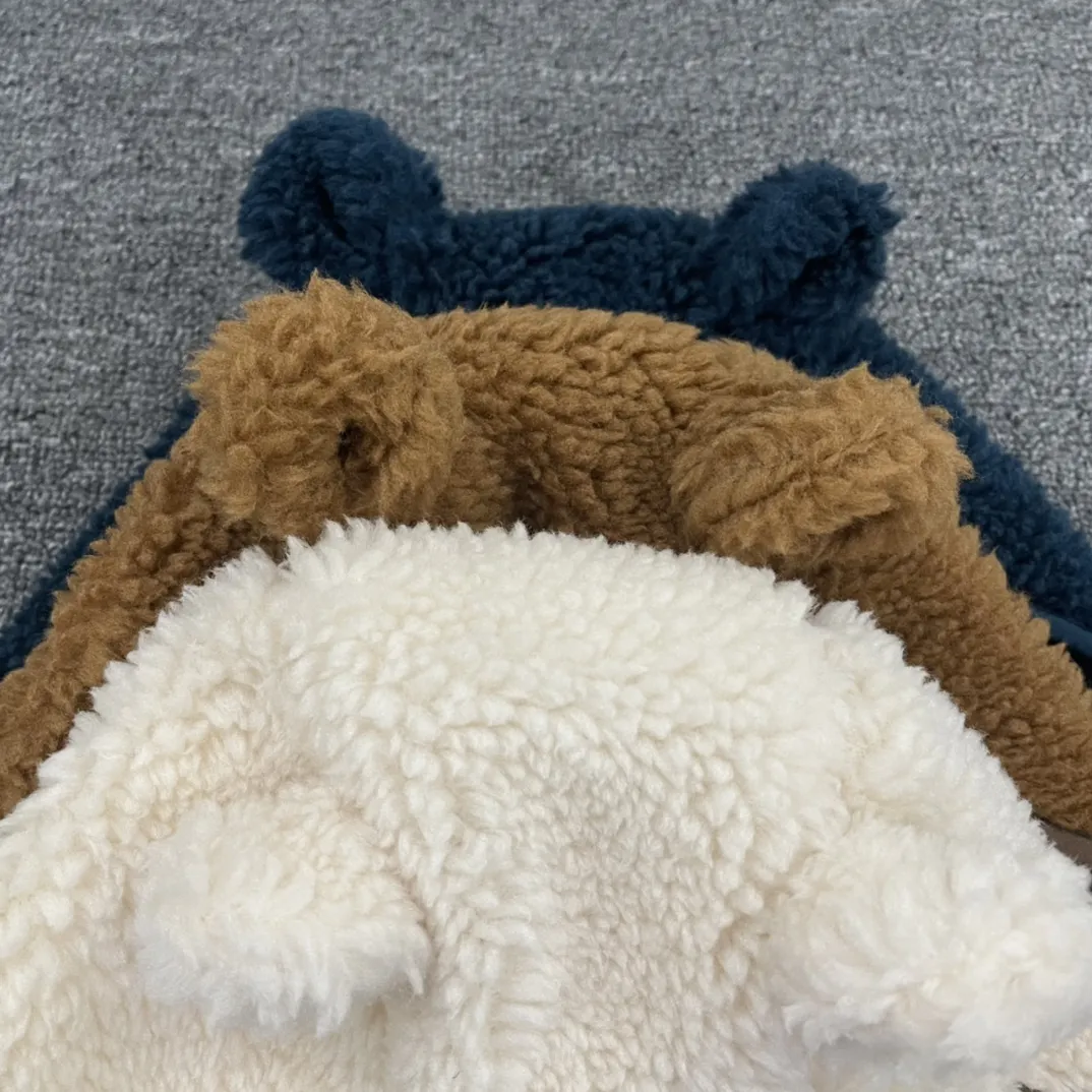 写真映え間違いなし キュート ふわふわ あったか 耳あて付き ボア帽子