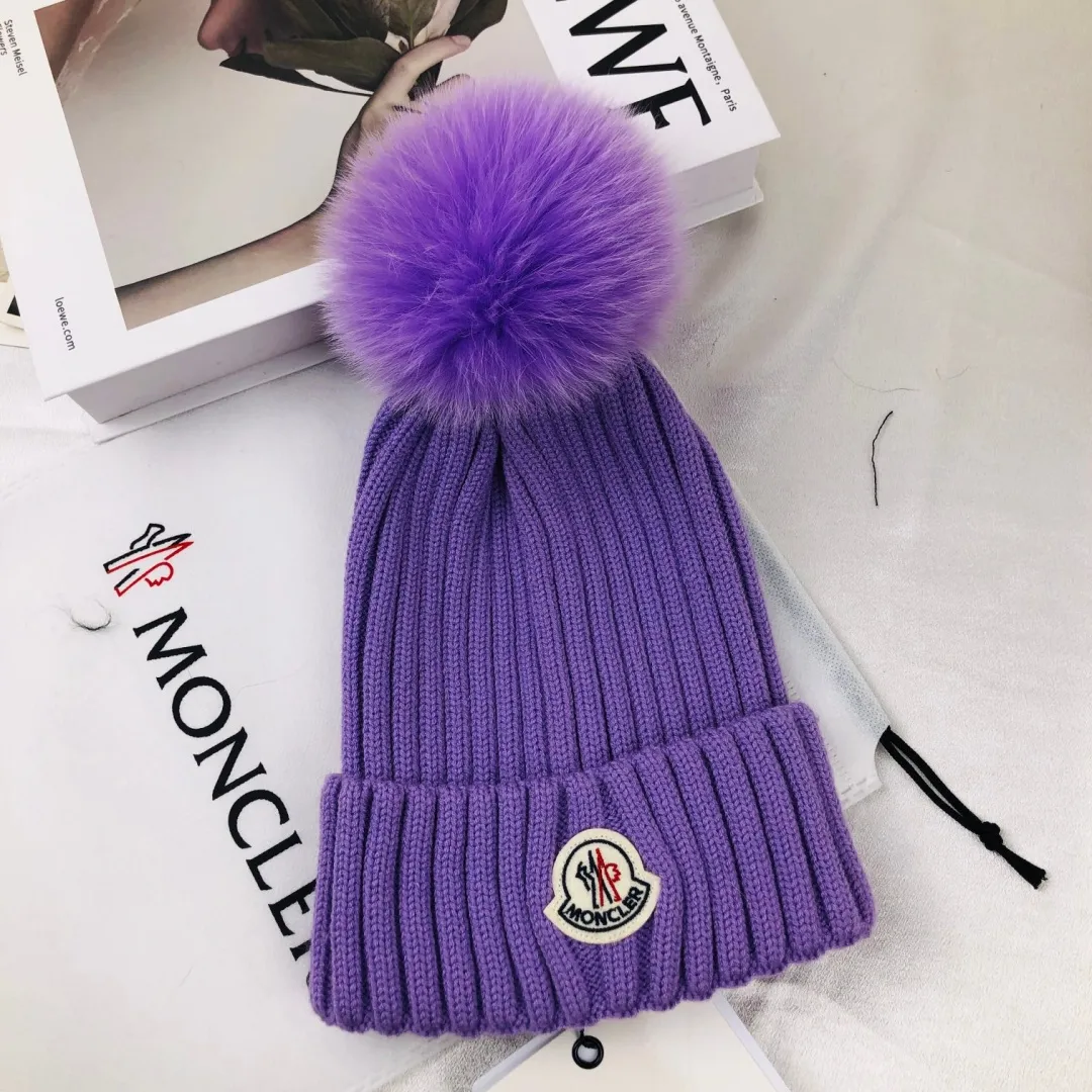 コーデに合わせやすい 秋冬アクセサリー 厚手 ポンポン付き カラバリ豊富 ニット帽