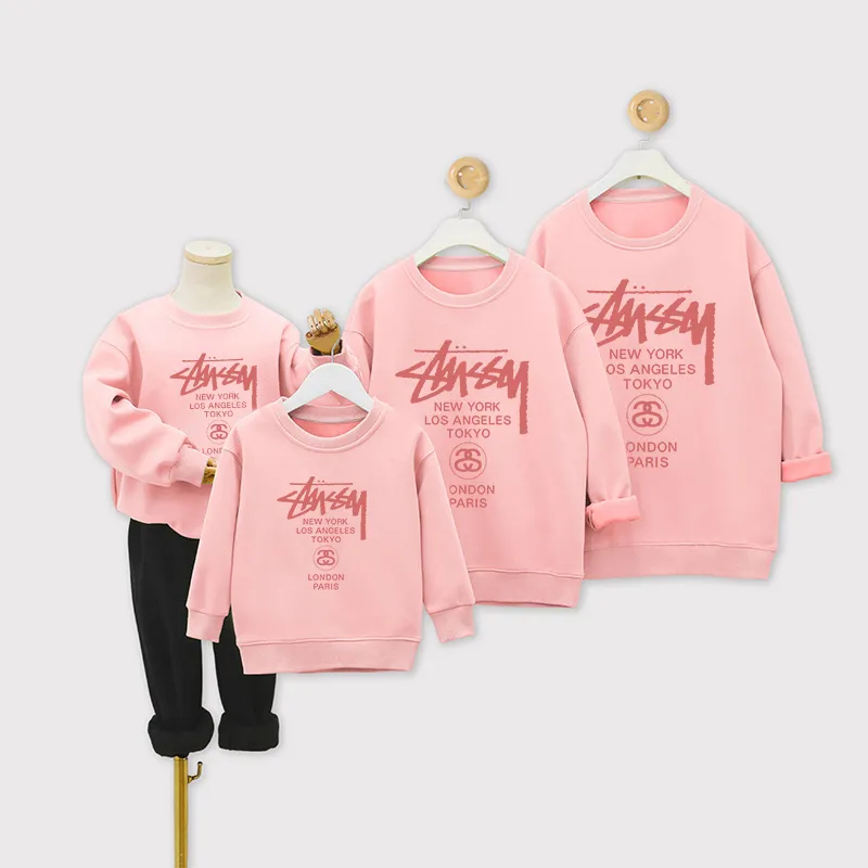 【90-160cm+親サイズ】デイリー使いに最適 カジュアル  トレンド  親子ペア トレーナー