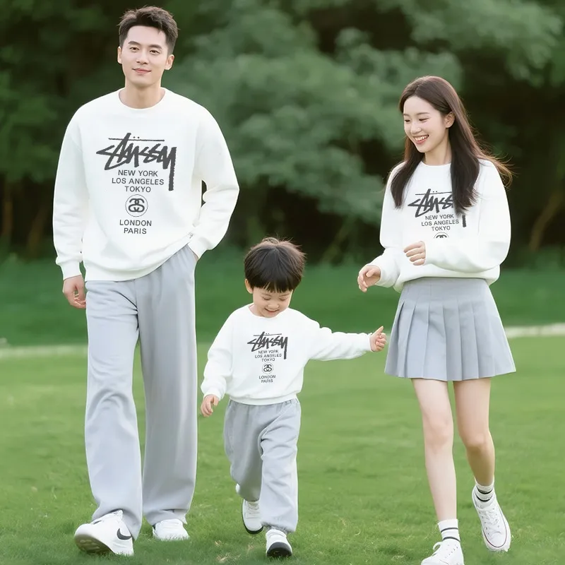 【90-160cm+親サイズ】デイリー使いに最適 カジュアル  トレンド  親子ペア トレーナー