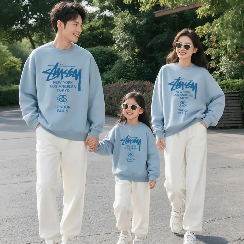 【90-160cm+親サイズ】デイリー使いに最適 カジュアル  トレンド  親子ペア トレーナー