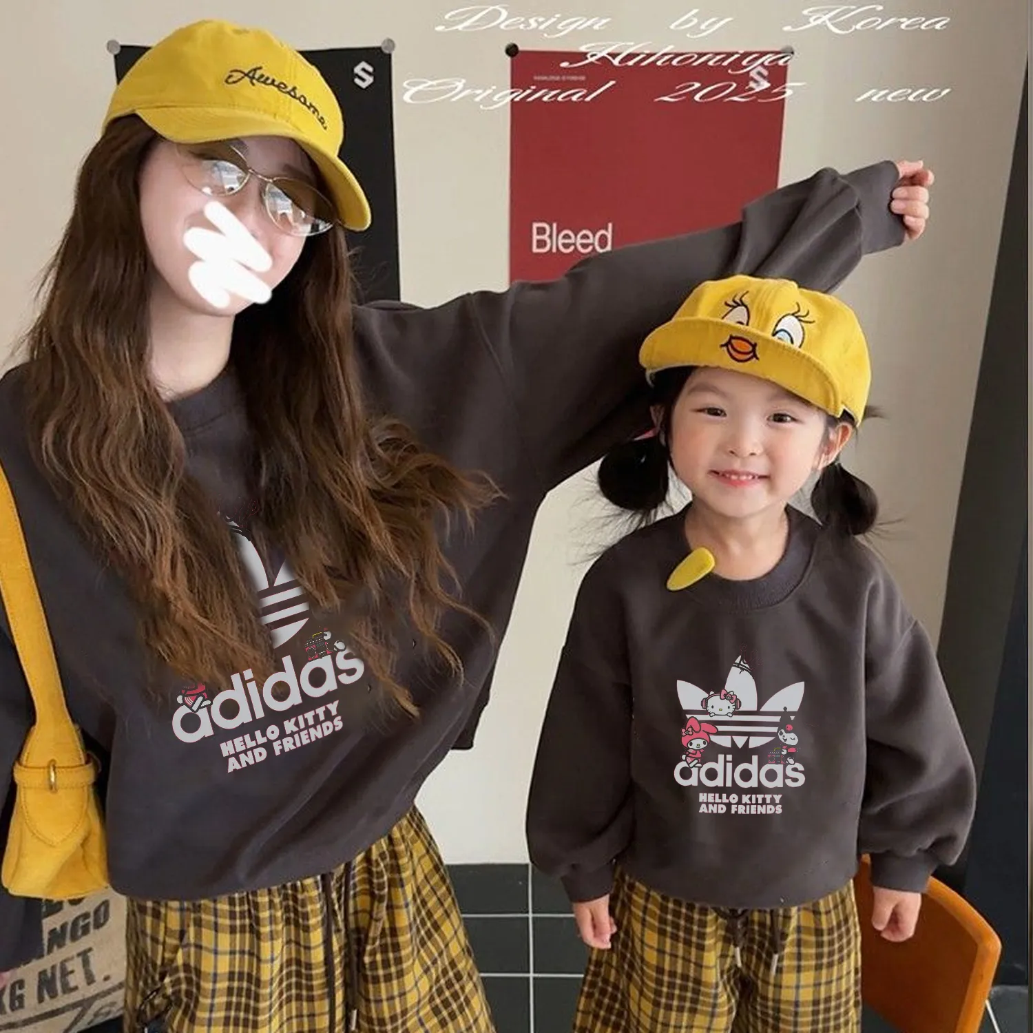 【90-160cm+親サイズ】今季大注目 重ね着しやすいトレーナー カジュアル 着せやすい 長袖 トレーナー