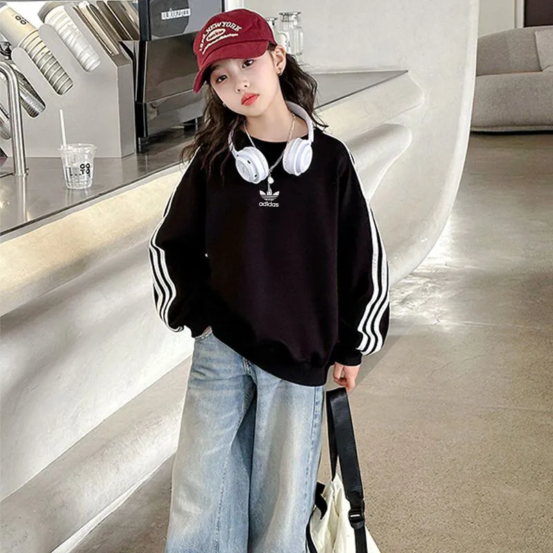 【110-170cm】インスタ映え抜群 動きやすい カジュアル 肌に優しい 女の子 トレーナー