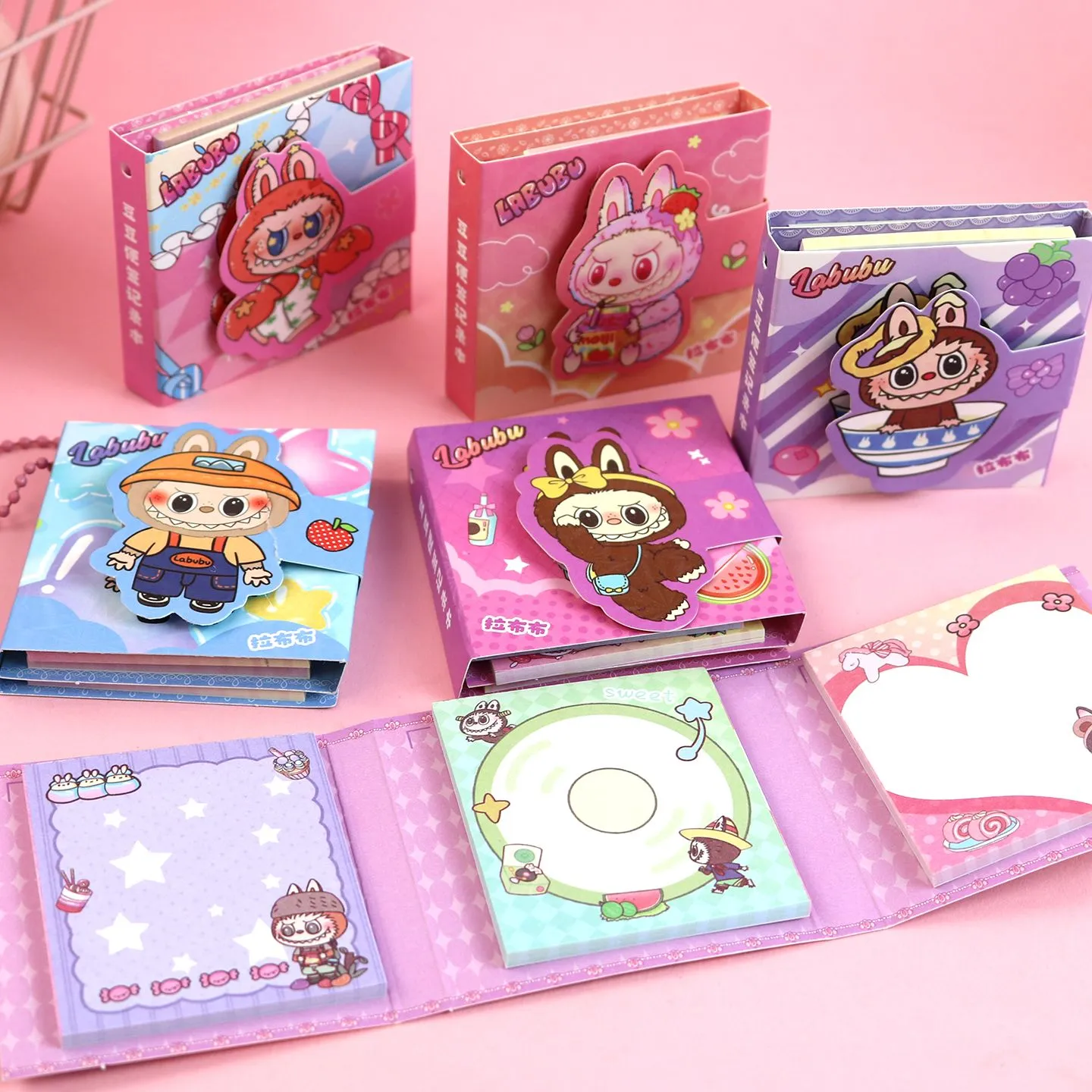 6冊セット 持ち運び便利 キャラクター ミニメモ ポケットノート