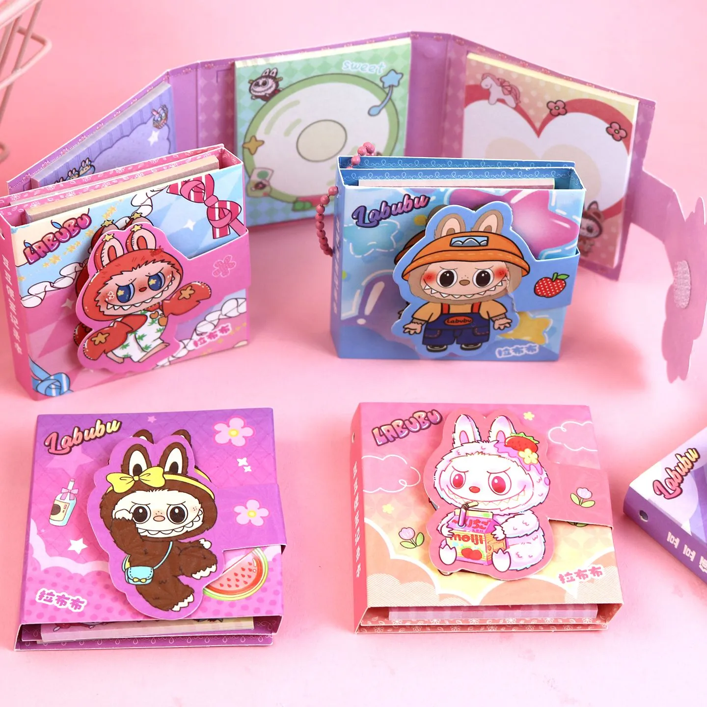 6冊セット 持ち運び便利 キャラクター ミニメモ ポケットノート