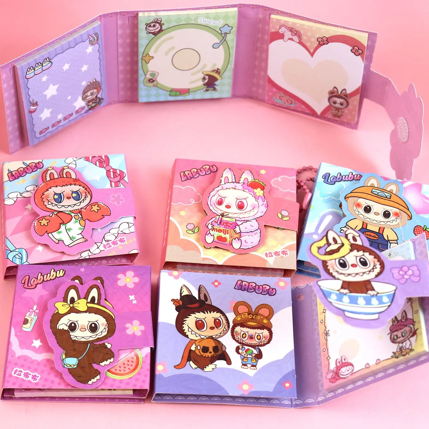 6冊セット 持ち運び便利 キャラクター ミニメモ ポケットノート