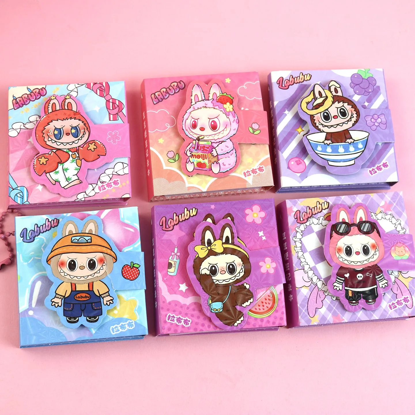 6冊セット 持ち運び便利 キャラクター ミニメモ ポケットノート