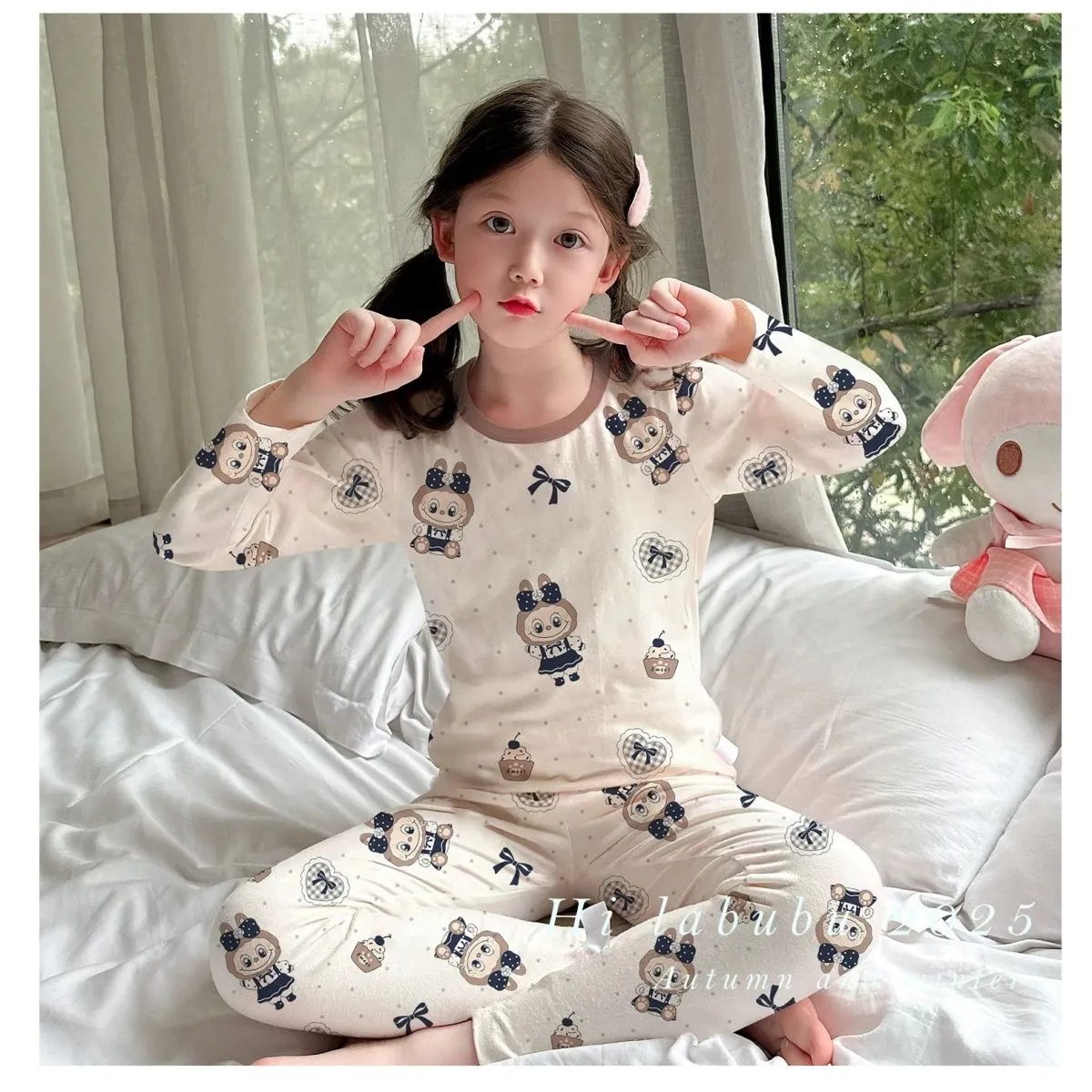 【110-160cm】元気いっぱい 売れ筋 可愛い プリント キャラクター ルームウェア