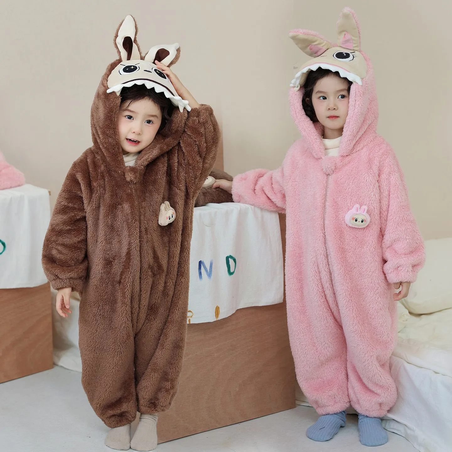 【90-140cm】おうち時間も楽しく かわいい あったか素材 パジャマ ルームウェア