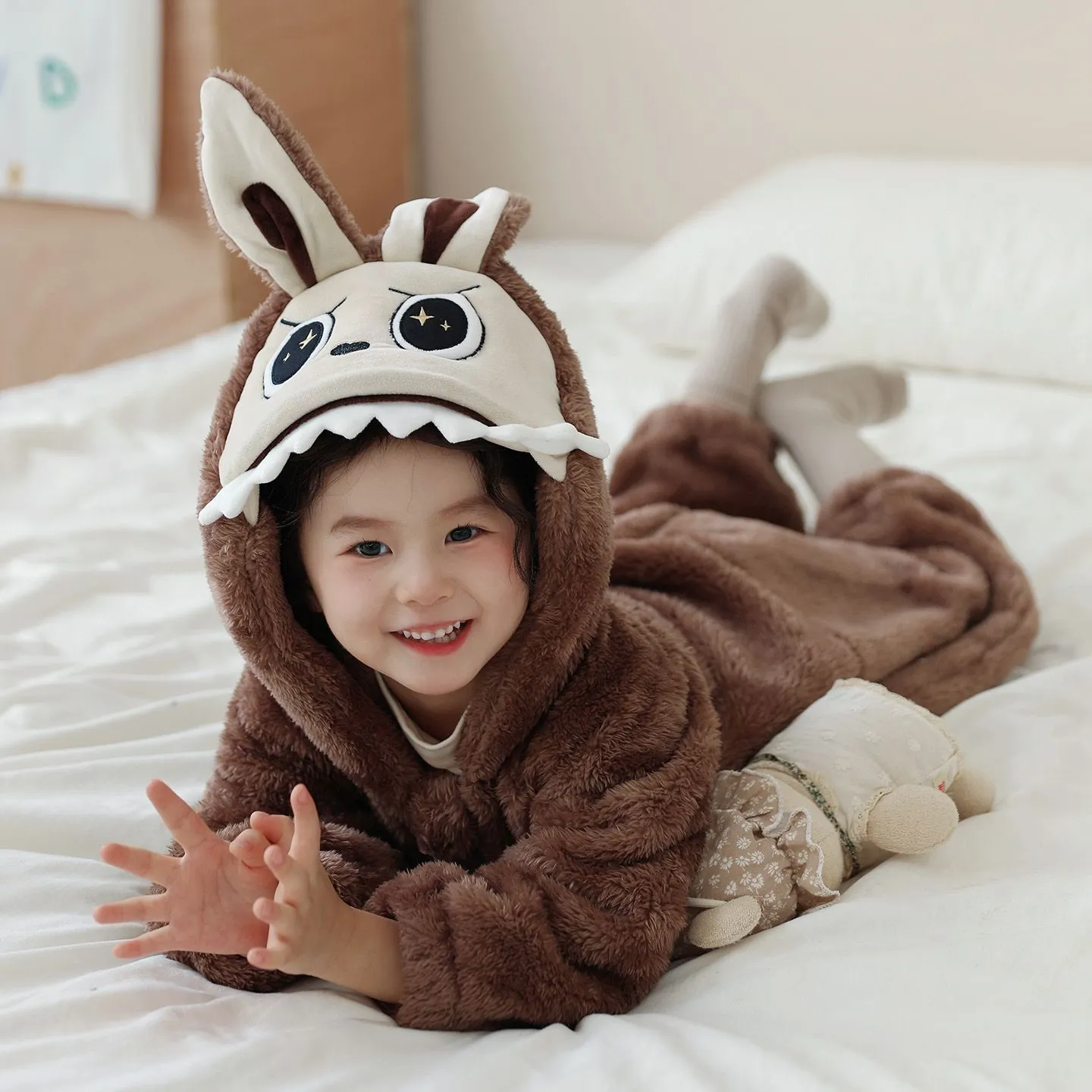 【90-140cm】おうち時間も楽しく かわいい あったか素材 パジャマ ルームウェア