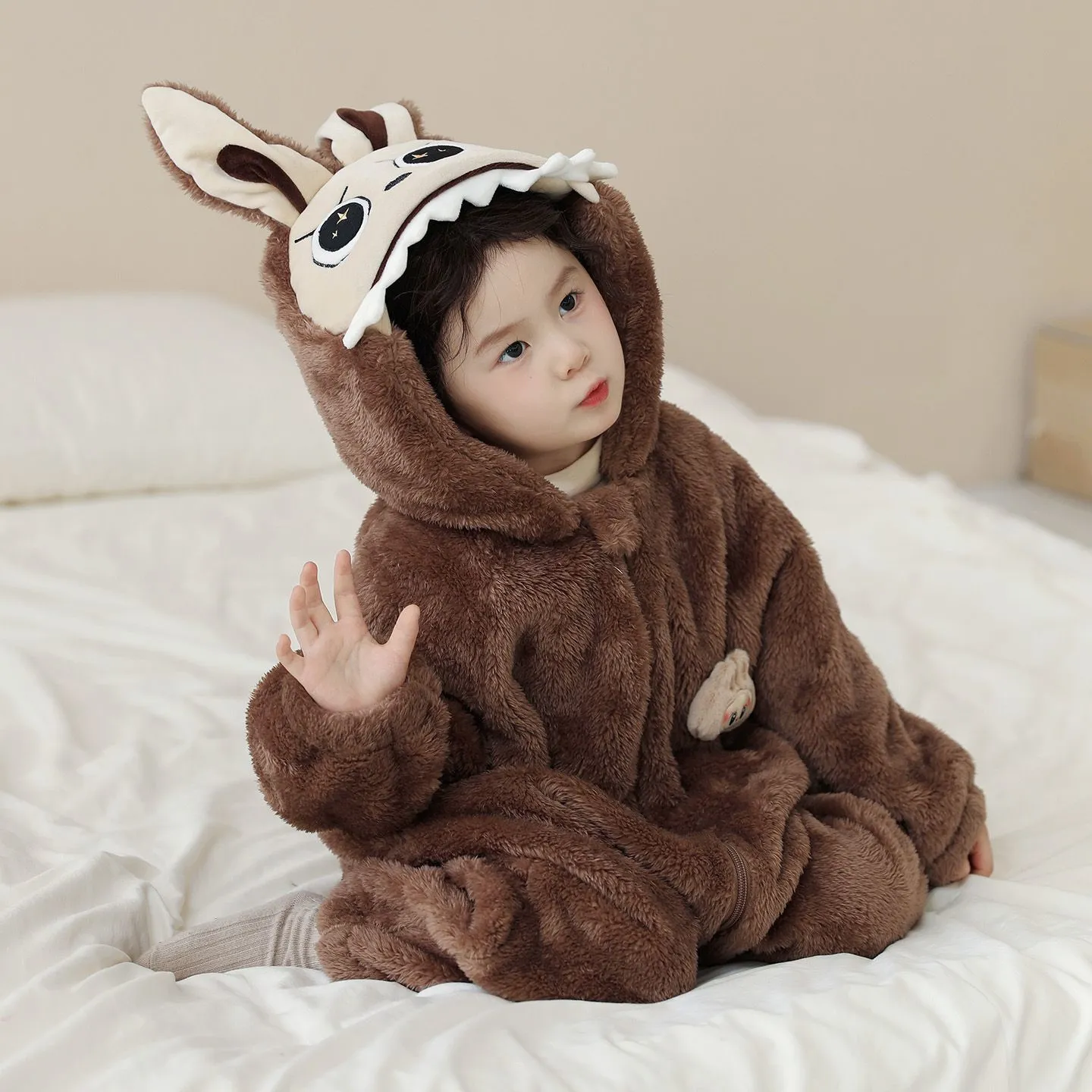 【90-140cm】おうち時間も楽しく かわいい あったか素材 パジャマ ルームウェア