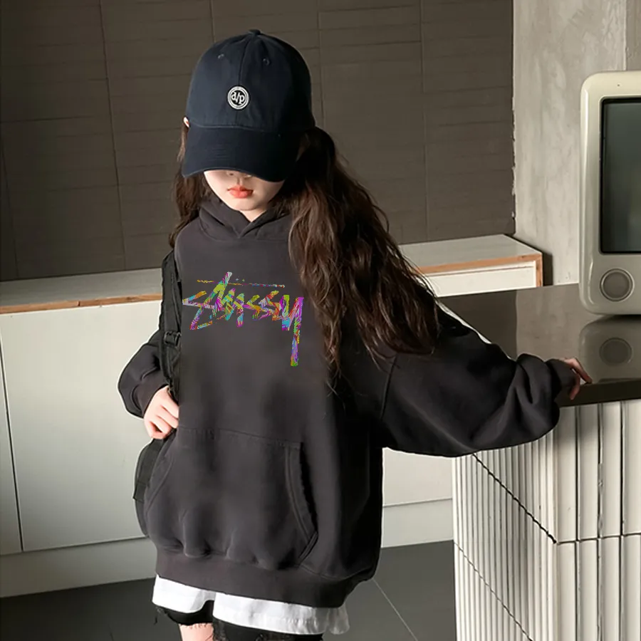 【90-160cm】すっきりした印象 トレンド感満点 おしゃれ カジュアル 着せやすい 女の子 パーカー