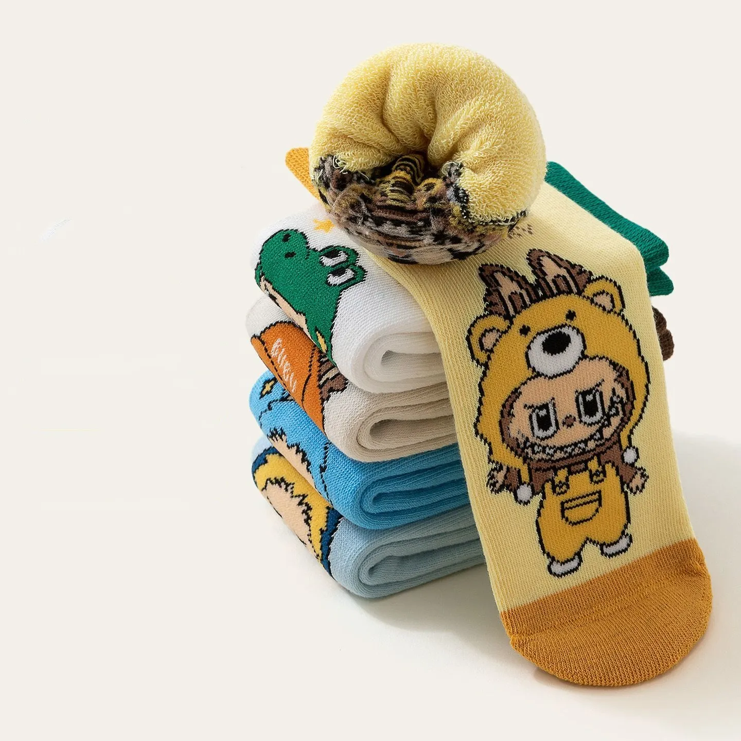 ５足セット 人気爆発中 可愛い キャラクター 厚手 あったか キッズ ソックス