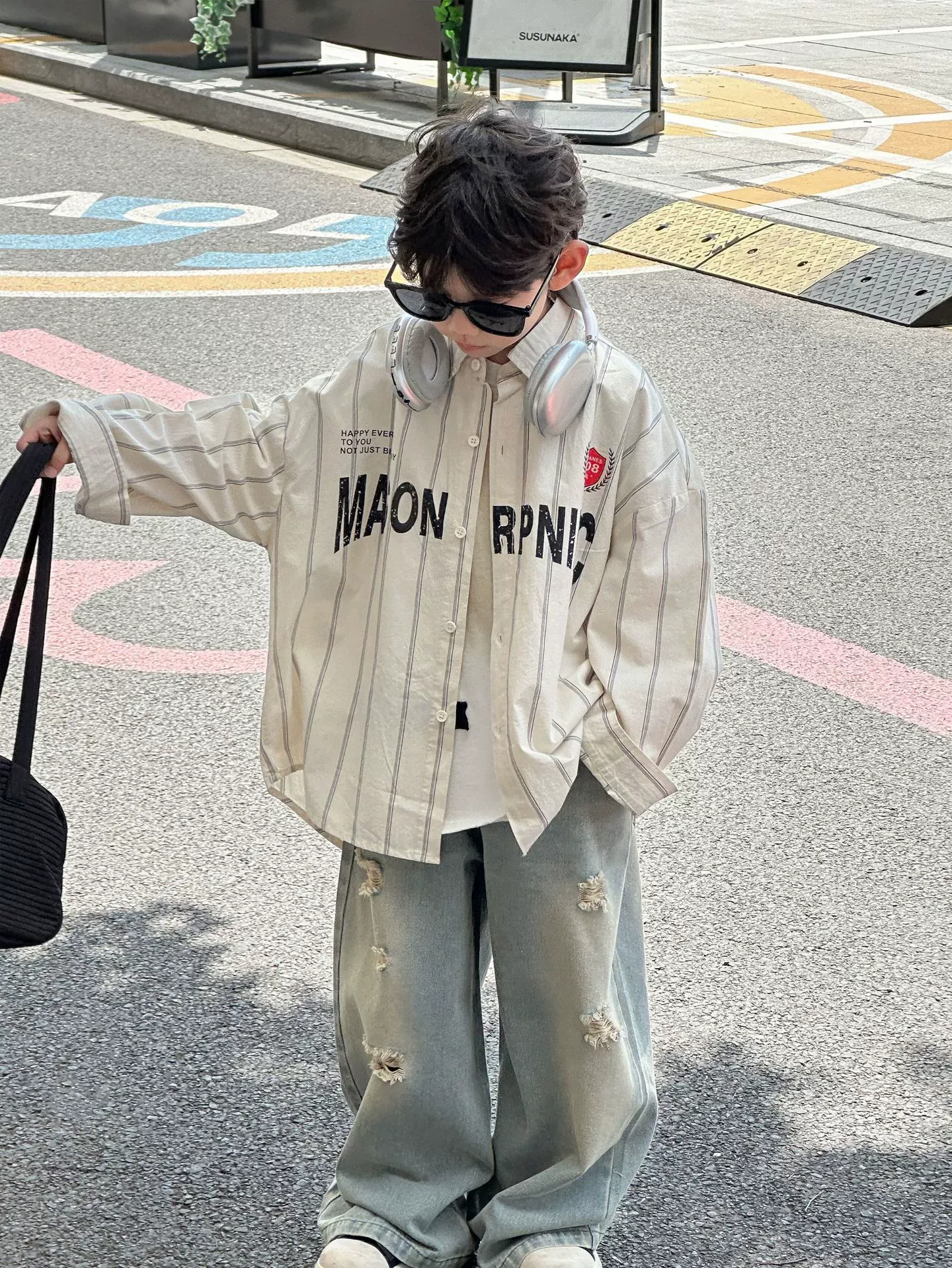 【100-160cm】目を奪われる 今季大注目 スタイリッシュ カジュアル デニムパンツ