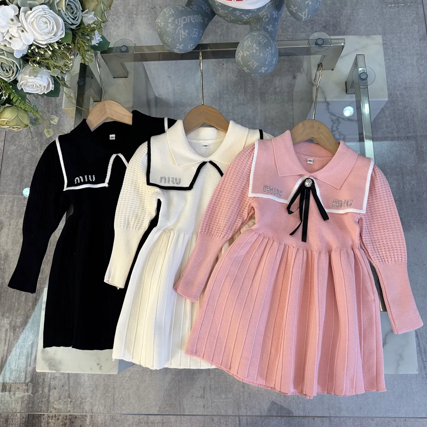 【110-150cm】今季大注目 韓国風デザイン 上品かわいい 着せやすい 気質満点 ワンピース