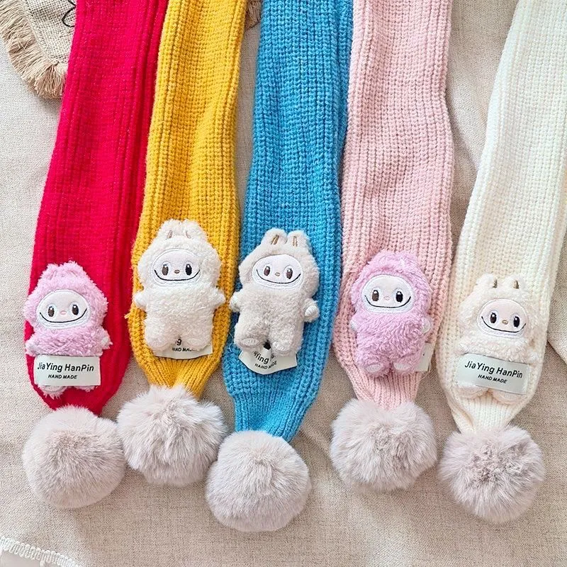 お出かけにぴったり キャラクター 多色展開 ニット素材 保温性抜群 キッズ マフラー
