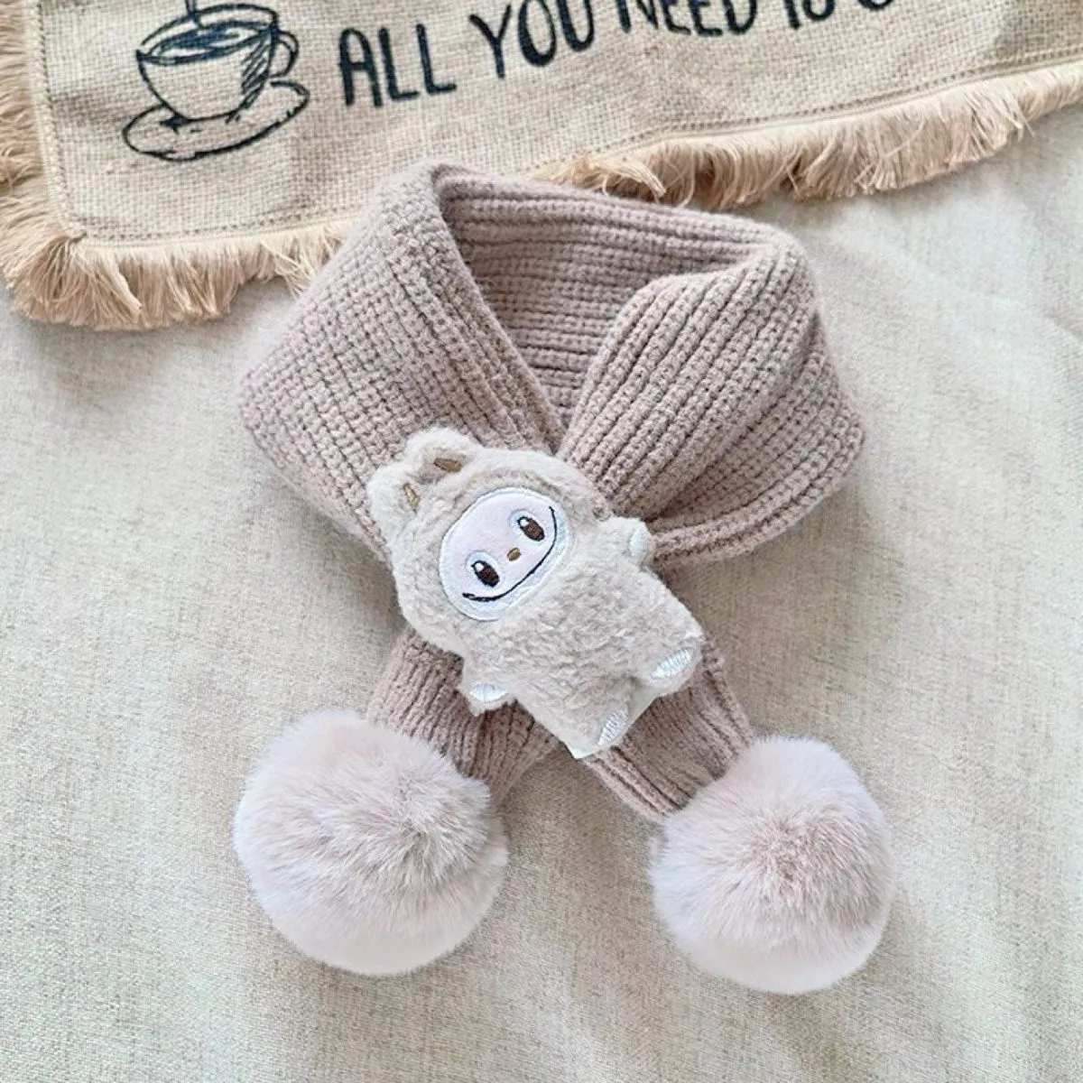 お出かけにぴったり キャラクター 多色展開 ニット素材 保温性抜群 キッズ マフラー