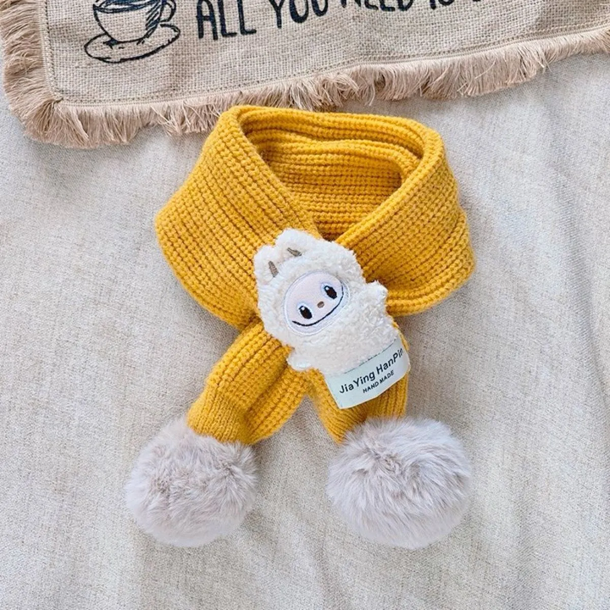 お出かけにぴったり キャラクター 多色展開 ニット素材 保温性抜群 キッズ マフラー