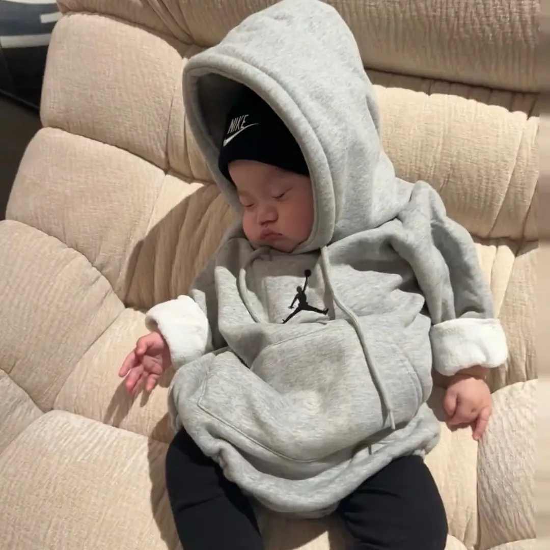 【66-90cm】人気爆発中 売れ筋 カジュアル 肌触り良い ベビー フード付き ロンパース