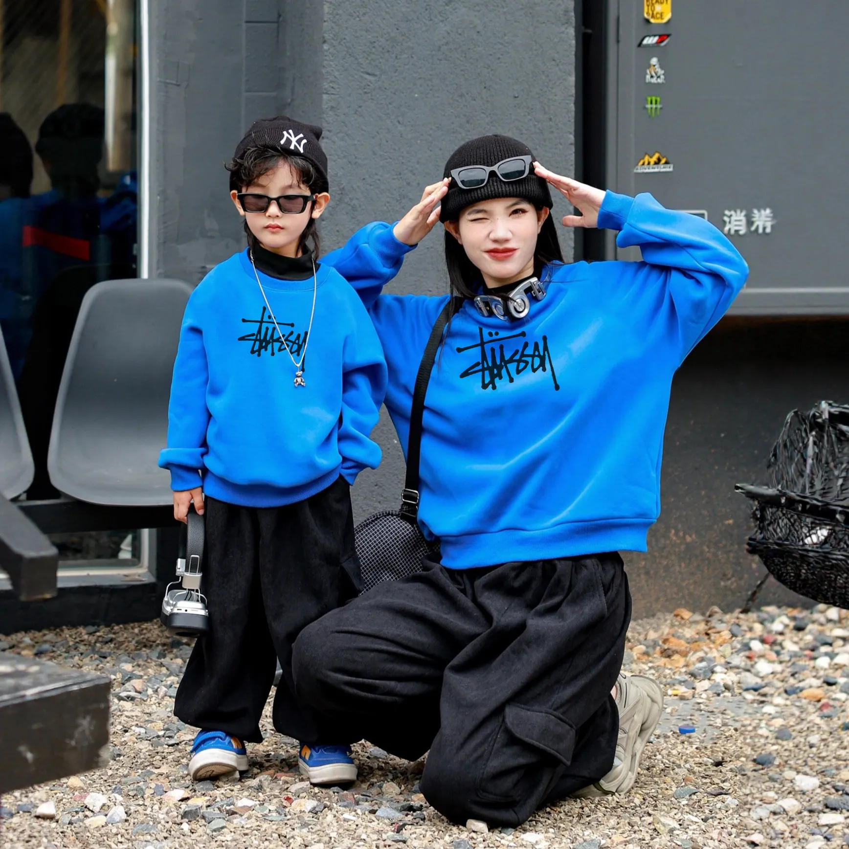 【90-160cm+親サイズ】存在感抜群 爆売れ中 トレンド シンプル 親子ペア トレーナー