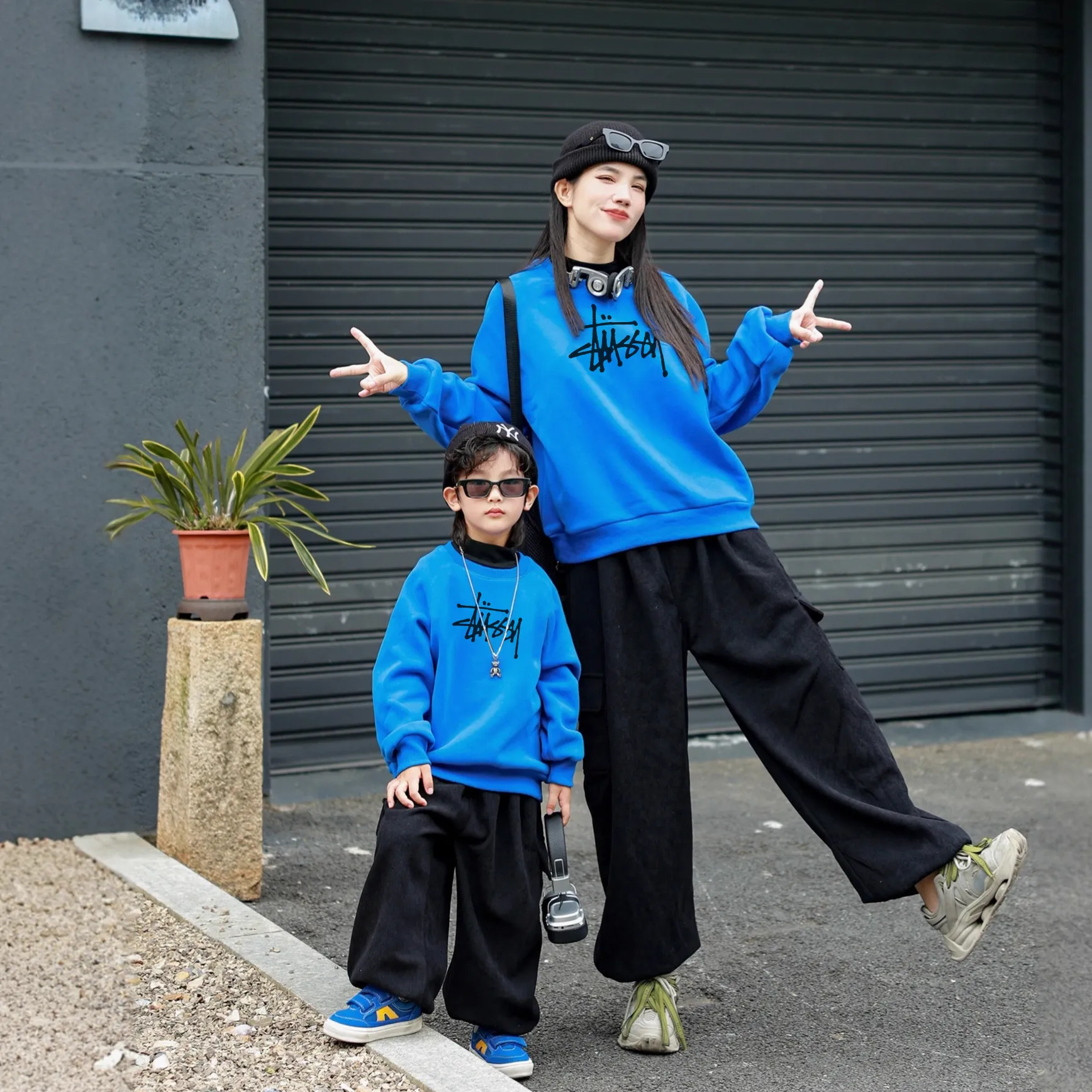 【90-160cm+親サイズ】存在感抜群 爆売れ中 トレンド シンプル 親子ペア トレーナー