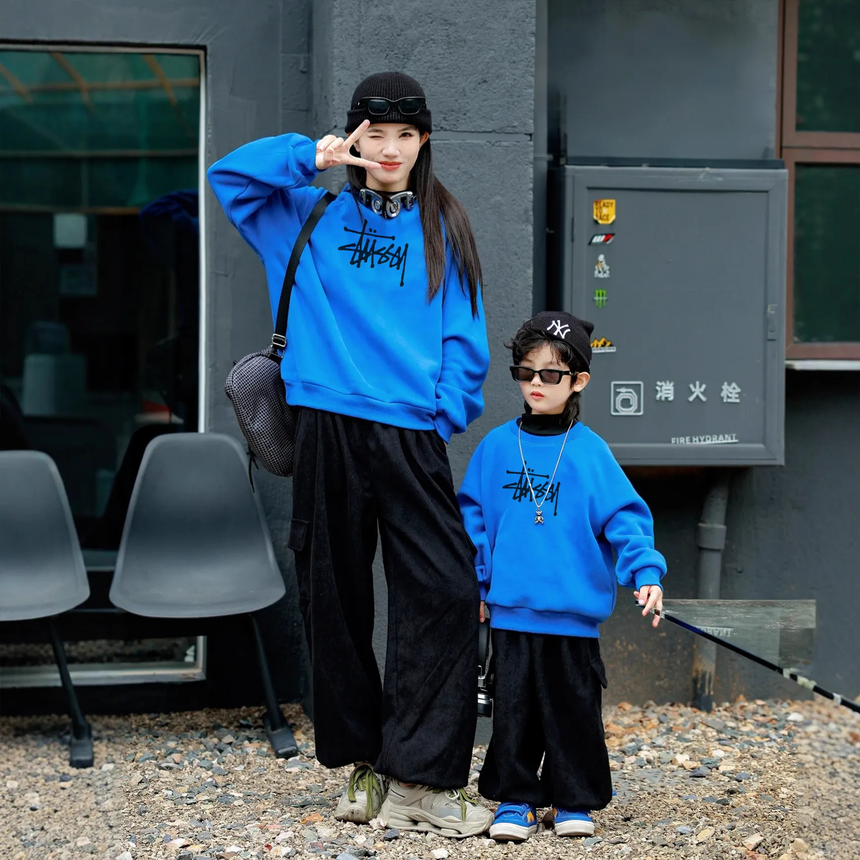 【90-160cm+親サイズ】存在感抜群 爆売れ中 トレンド シンプル 親子ペア トレーナー