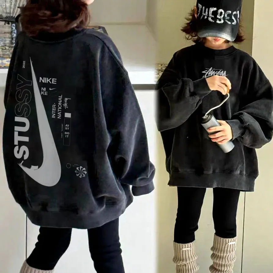 【90-160cm】SNS映え間違いなし 爆売れ中 カジュアル ストリート 女の子 トレーナー