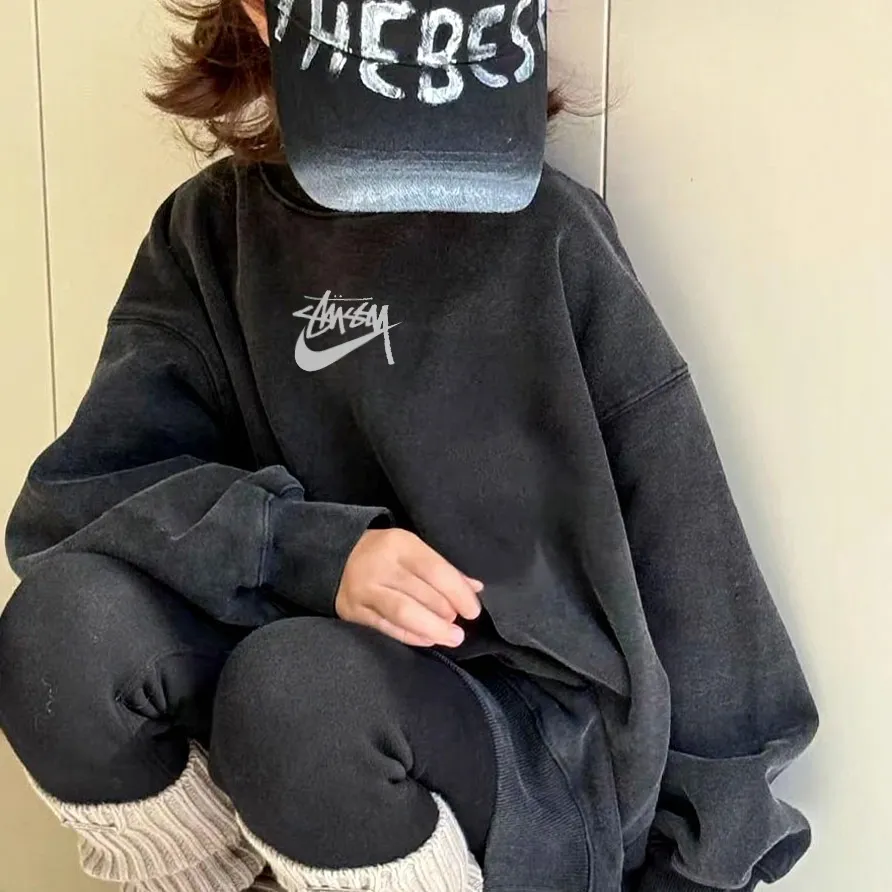 【90-160cm】SNS映え間違いなし 爆売れ中 カジュアル ストリート 女の子 トレーナー