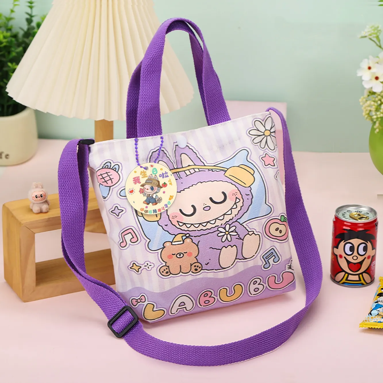 お出かけ用 可愛い カラフル キッズ ショルダーバッグ トートバッグ