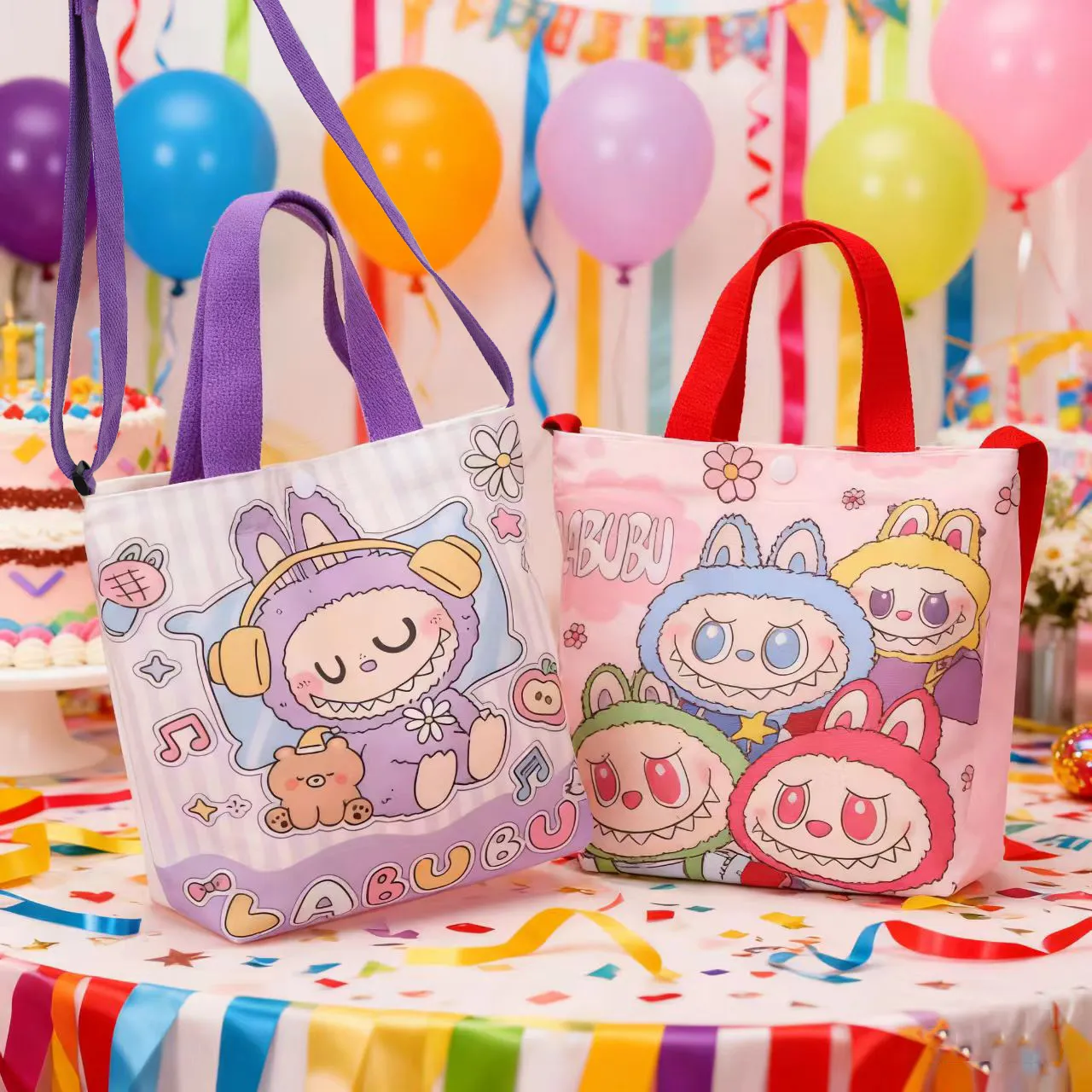 お出かけ用 可愛い カラフル キッズ ショルダーバッグ トートバッグ