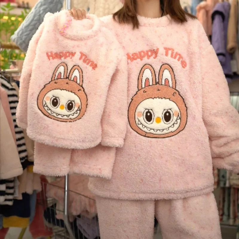 【90-160cm】人気爆発中 売れ筋 可愛い シンプル もこもこ 女の子 ルームウェア