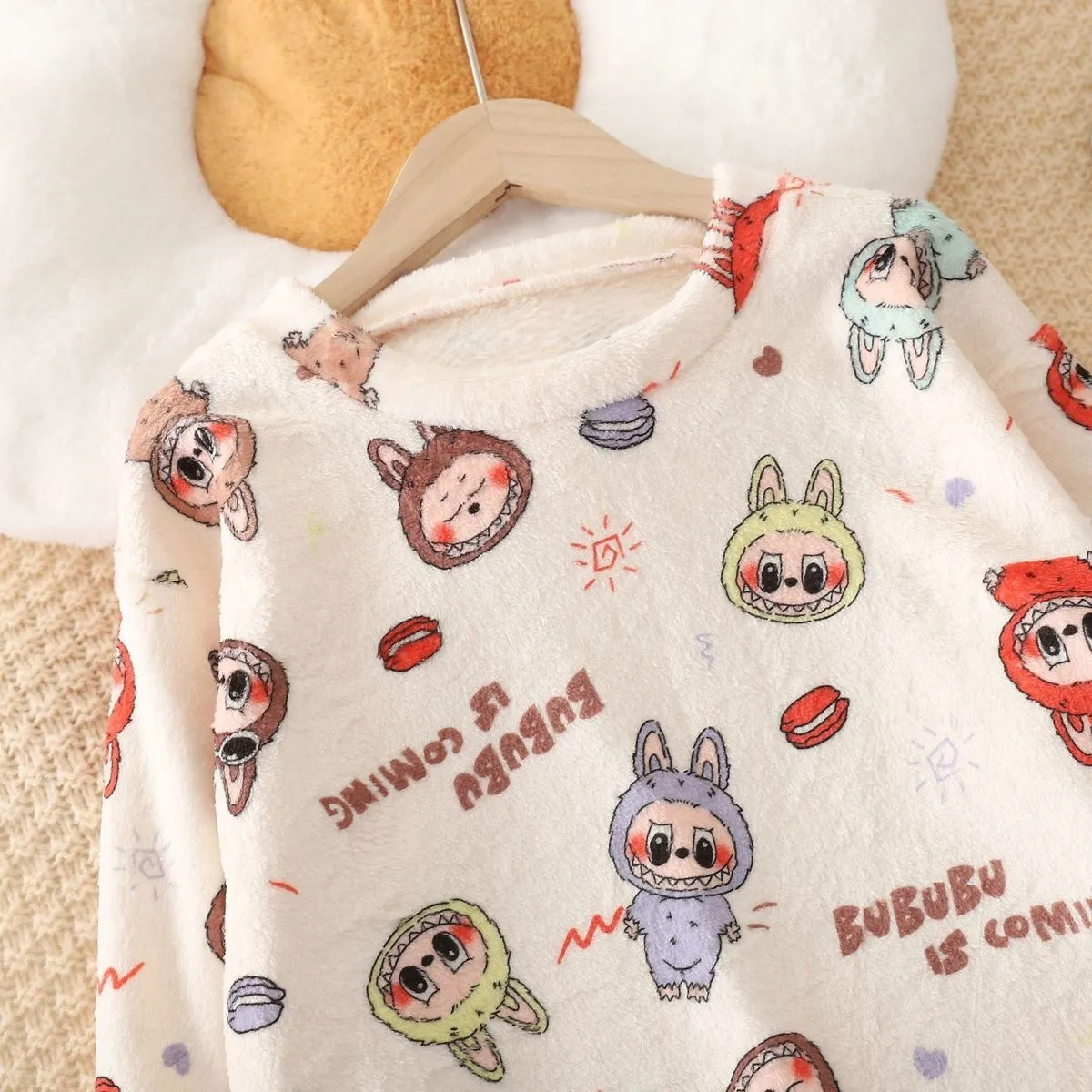 【80-155cm】お気に入り 絶対欲しい 可愛い キャラクター ふわふわ キッズ ルームウェア