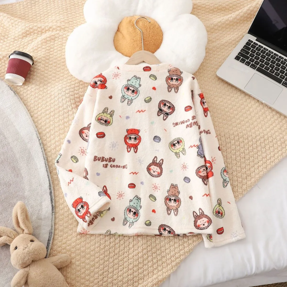 【80-155cm】お気に入り 絶対欲しい 可愛い キャラクター ふわふわ キッズ ルームウェア