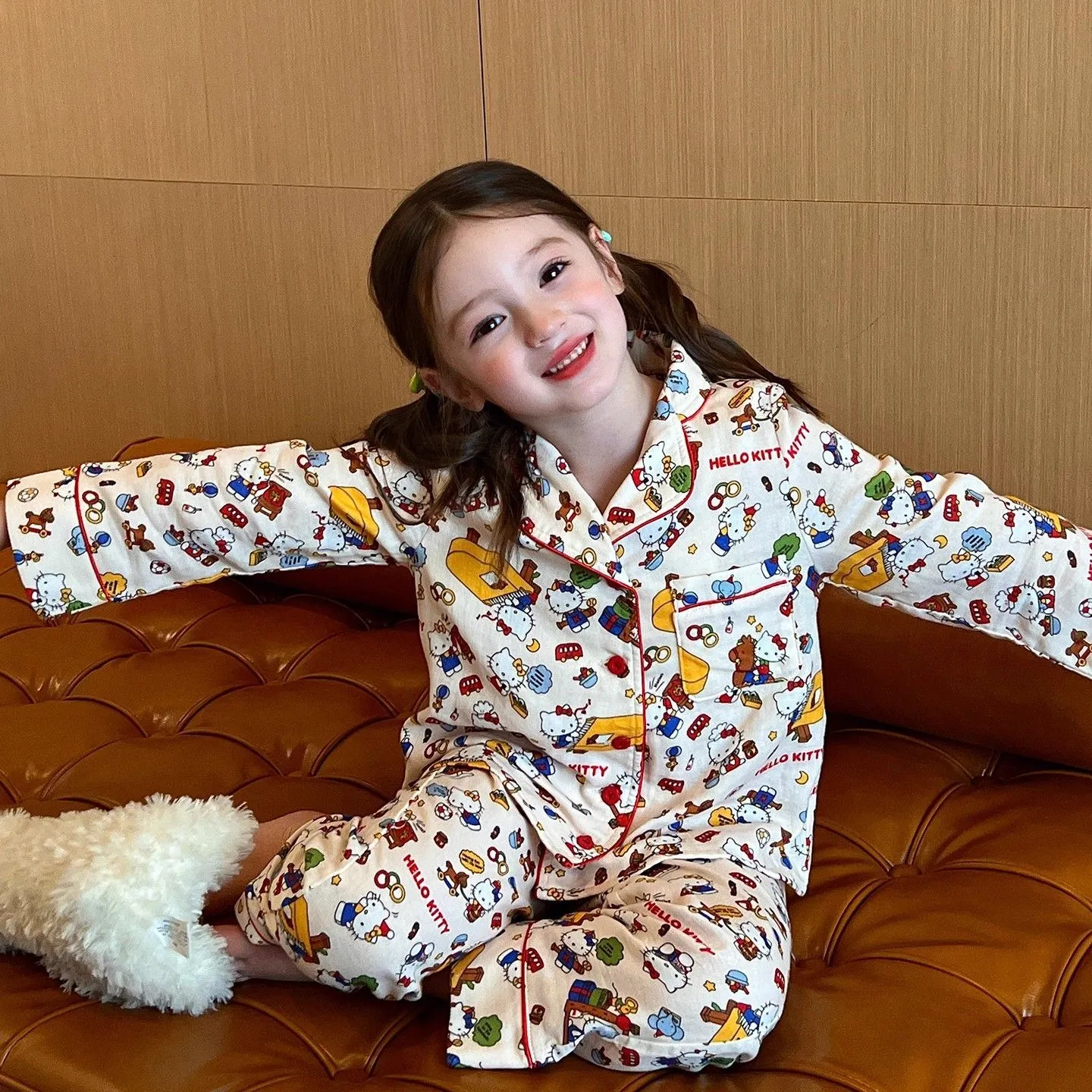 【100-160cm】おしゃれ感満点 大人気 着心地良い 遊び心満載 女の子 ルームウェア